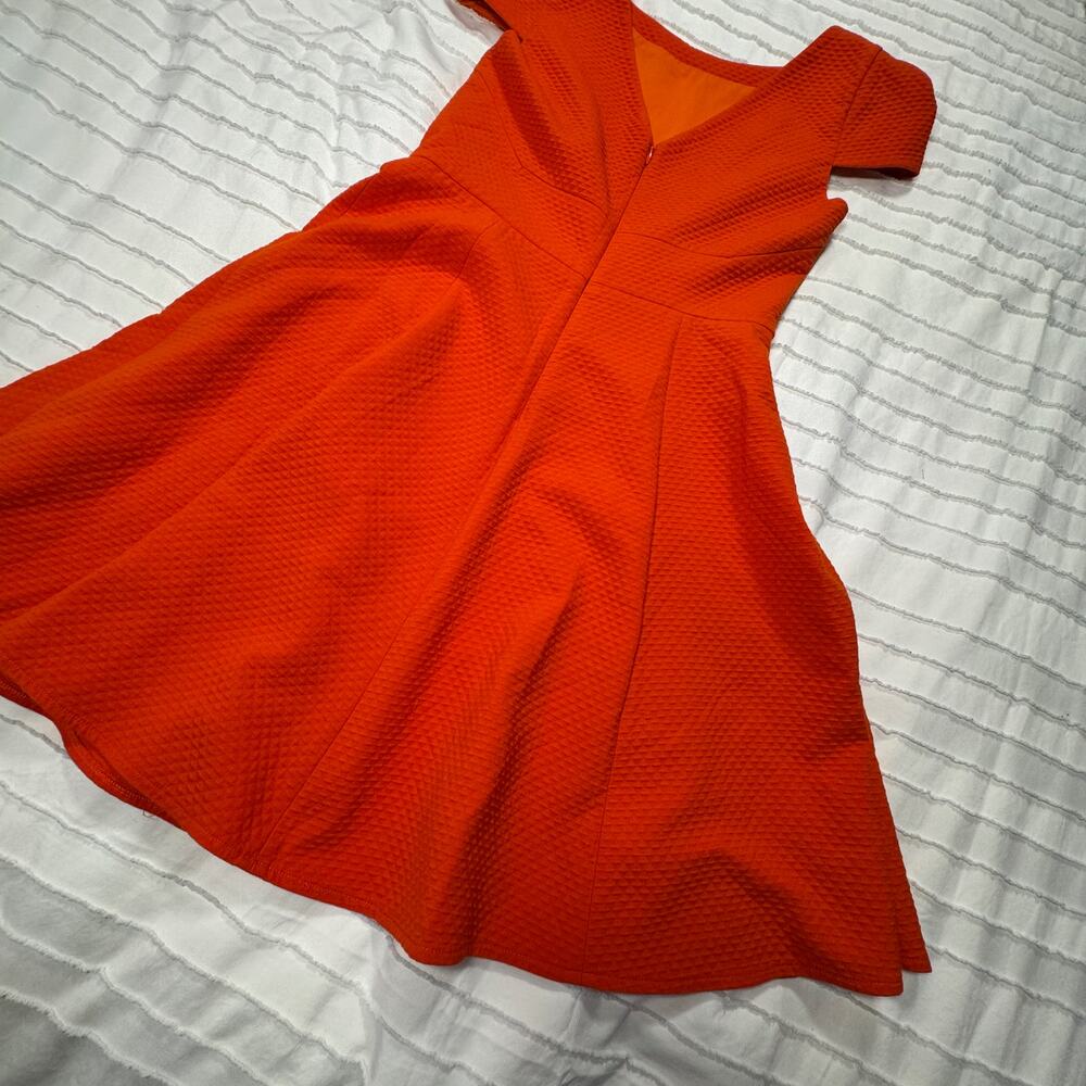 4C Brenta Orange Dress Women's 2 Anthropologie Dopamine Wedding Guest Euro Vacay - Picture 16 of 16